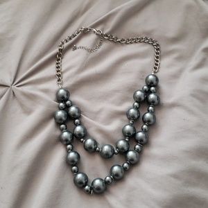 Double strand faux pearl necklace